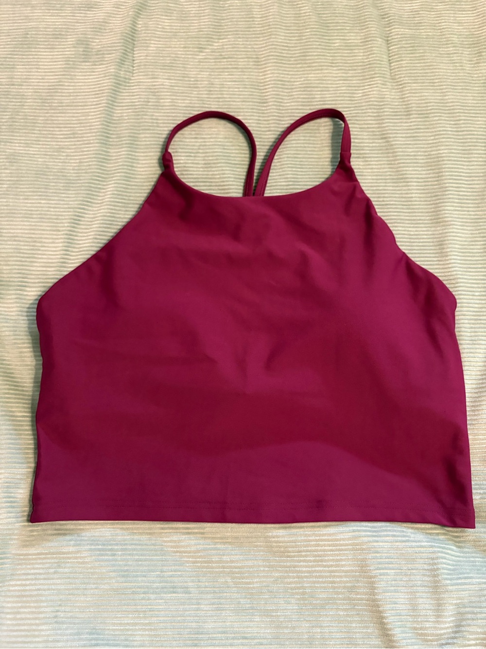 Old Navy High-Neck Crop Sports Bralette in Deep Wine